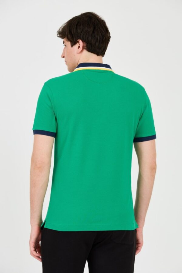 LA MARTINA Zielone męskie polo