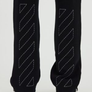 OFF-WHITE Czarne męskie spodnie dresowe Stitch Arr Sweatpants