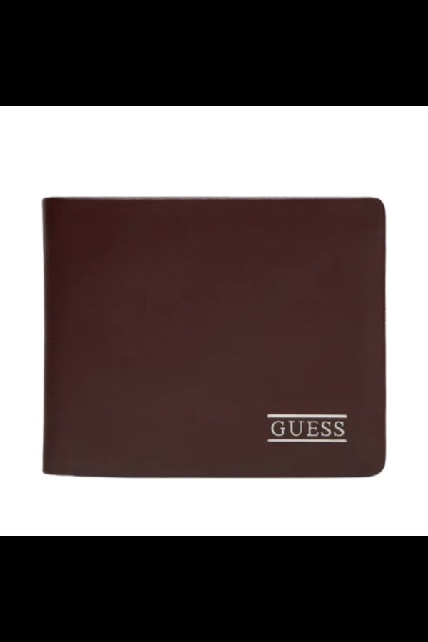GUESS Brązowy portfel męski New Bosto Bifold
