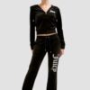 JUICY COUTURE Czarne damskie spodnie dresowe Layla Caviar Trackpant
