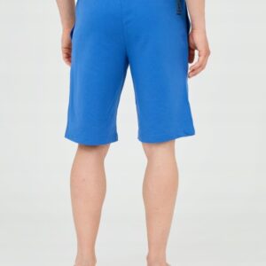 EA7 Niebieskie shorty męskie z małym logo