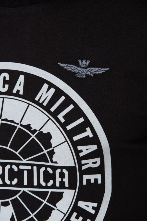 AERONAUTICA MILITARE Czarny męski bawełniany longsleeve