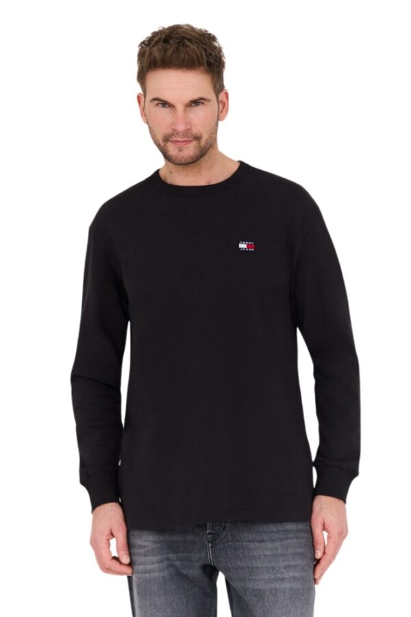 TOMMY JEANS Czarny męski longsleeve