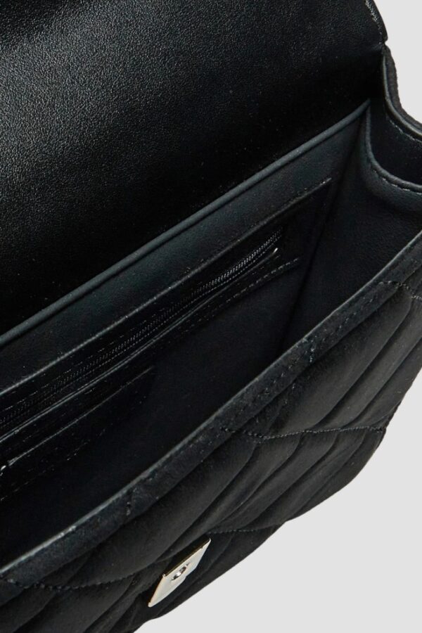 VALENTINO Czarna damska zamszowa torebka Charlotte Flap Bag