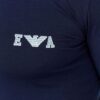 EMPORIO ARMANI Granatowy longsleeve męski z szarym logo