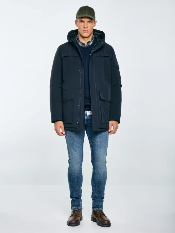 Kurtka męska z wypełnieniem granatowa Lob 404