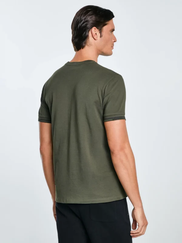 979b6cdbbcb896682590442db2a9b10e1860825e Koszulka męska bawełniana z logo BIG STAR khaki Wlader 303