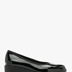 Czarne lakierowane czółenka