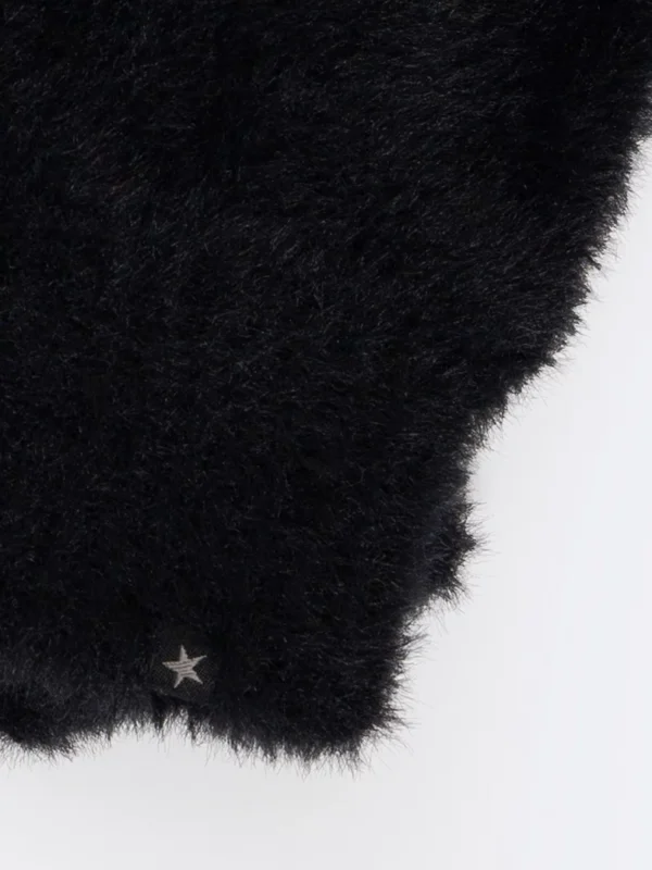 Rękawiczki dziewczęce jednopalczaste czarne Cattia 906