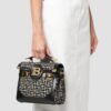 BALMAIN Czarny kuferek damski Classic Handle Bag