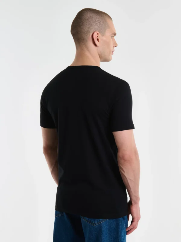 Koszulka męska z krótkim rękawem czarna Classac 906