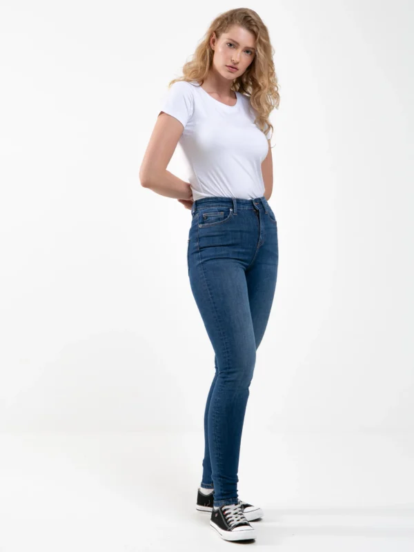 98a4de6298aa1b012b7d0f7d885ca56996a3b92e Jeansy damskie skinny niebieskie Clarisa 365