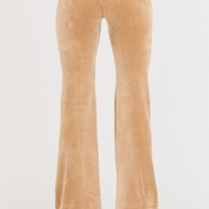 JUICY COUTURE Beżowe damskie spodnie Arched Metallic Layla