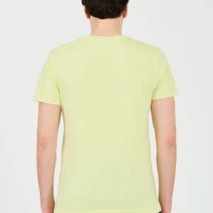 LA MARTINA Żółty męski t-shirt z małym logo