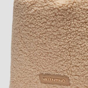 VALENTINO Duża beżowa damska torebka Qube Hobo Bag