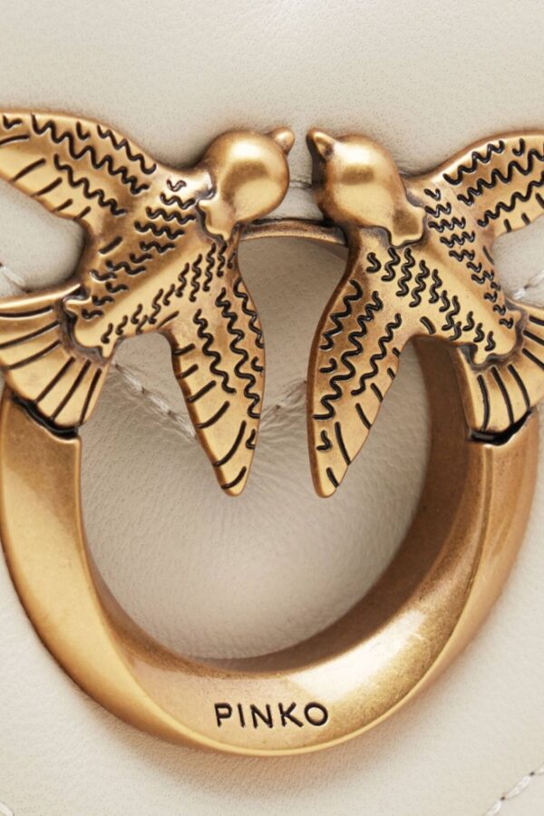 PINKO Beżowa kopertówka Love Click Mini AW