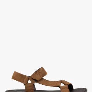 Brązowe sandały męskie na rzep