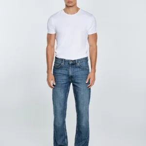 Jeansy męskie z prostą nogawką niebieskie Colt 334