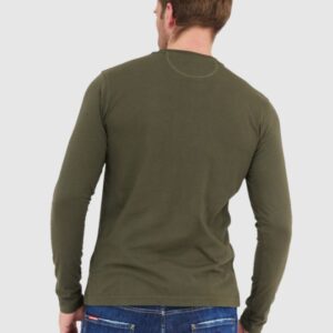 9b2d1c9bee96fc5bc68906138cd60254c507b4bb LA MARTINA Zielony longsleeve męski z bawełny