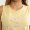 Top dziewczęcy z dzianiny bambusowej żółty Jagienka 200