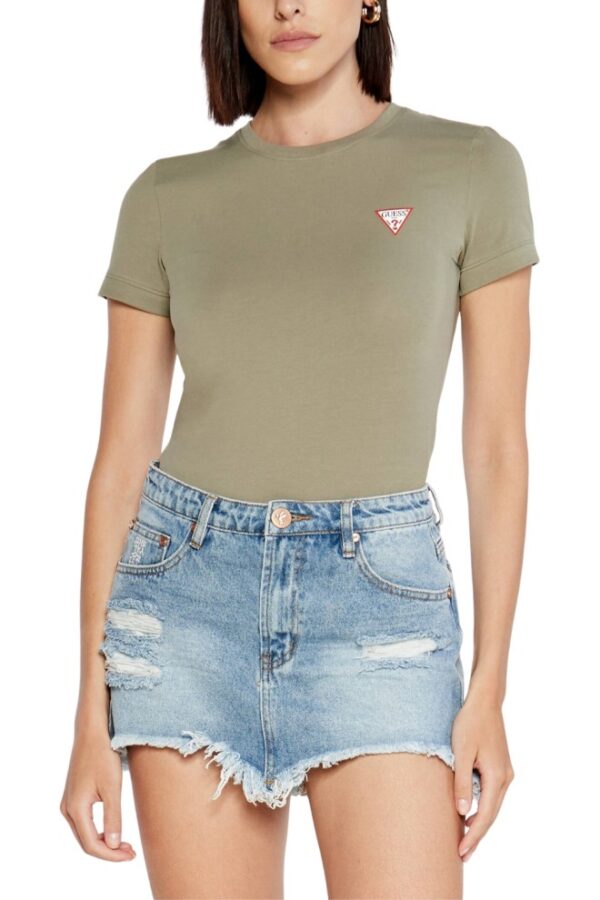 GUESS Zielony damski t-shirt Mini