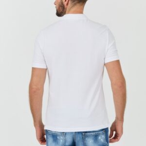 GUESS Białe męskie polo Washed