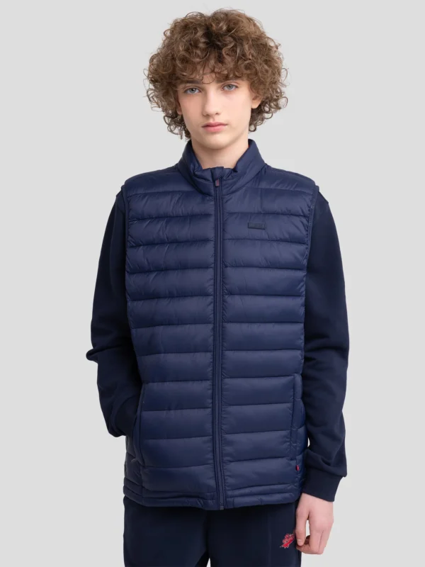 9d74f0376e32cad823afae88c3c3431b340bb409 Kamizelka chłopięca pikowana granatowa Grimbo 403