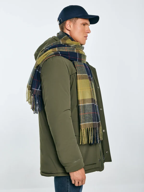 Szal damski w kratę zielony Saikas 304