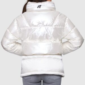 DIEGO M Ecru kurtka puchowa damska, Rozmiar 40 EU - 44 IT