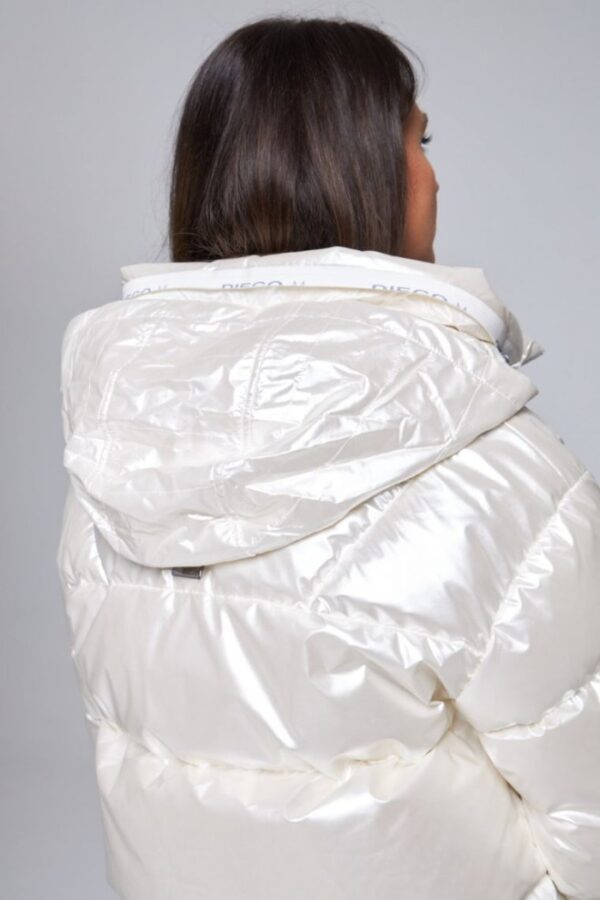 DIEGO M Ecru kurtka puchowa damska, Rozmiar 40 EU - 44 IT