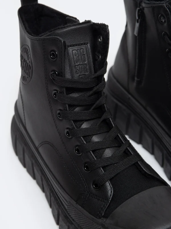 9f54c15557ca11ad525453d05eb3c85f437fdf15 Trampki damskie wysokie czarne MM274625 906