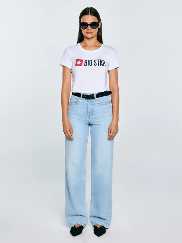 Koszulka damska z logo biała Risma 101