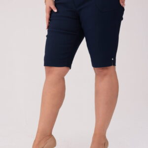 Komfortowe czarne spodnie bermudy PLUS SIZE XXL OVERSIZE