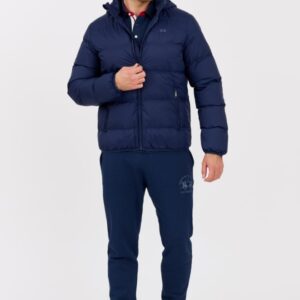 LA MARTINA Granatowa pikowana męska kurtka Outerwear Basic Nylon