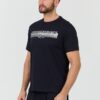 ARMANI EXCHANGE Granatowy męski t-shirt ze srebrnym logo