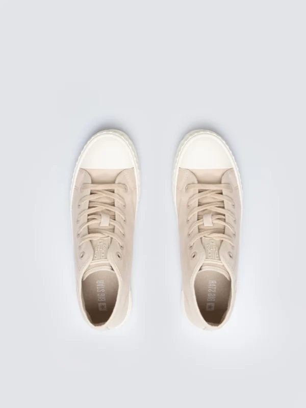 Trampki damskie wysokie beżowe OO274006 801