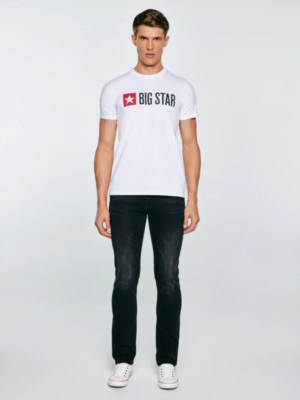 Koszulka męska z logo BIG STAR biała Quado 101