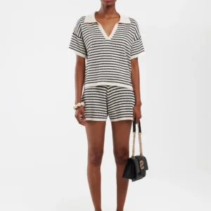 Szorty damskie dzianinowe w paski Albinash 100