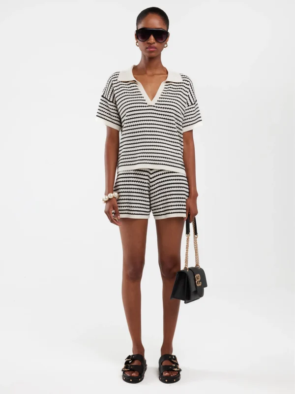 Szorty damskie dzianinowe w paski Albinash 100