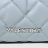VALENTINO Marszczona pikowana błękitna torebka ocarina recycle pochette