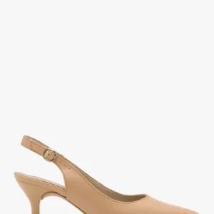 Beżowe czółenka typu slingback