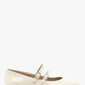 Lakierowane baleriny z dwoma paskami