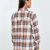Koszula damska flanelowa w kratę z kolekcji Authentic różowa Nonu 000