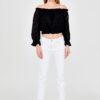 GUESS Damski czarny crop top
