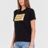 JUST CAVALLI Czarny damski t-shirt R Gold Tiger Label
