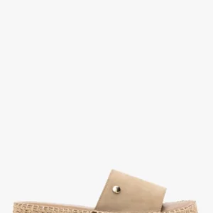 Beżowe klapki damskie