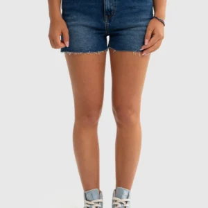 Szorty dziewczęce jeansowe z surowym wykoŅczeniem Shaina 516