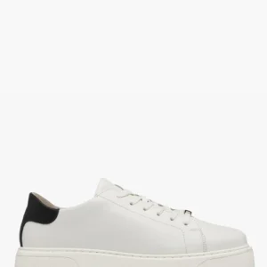 Białe półbuty sportowe z kontrastową czarną piętą