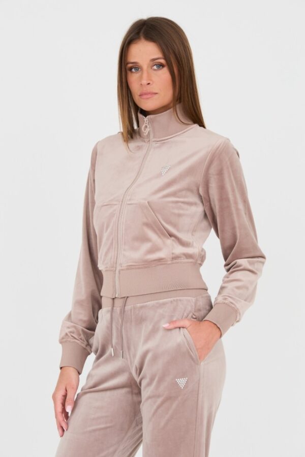 GUESS Beżowa damska bluza dresowa