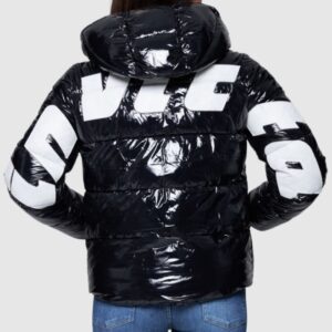 INVICTA Błyszcząca krótka kurtka puchowa damska z kapturem